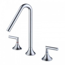 Copper Double Handle Basin Mixer For Bathroom 5 Colors