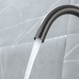 Copper Floor-Standing Bath Mixer In Black/Brushed Gold/Gray Model