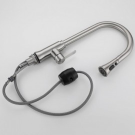 Stainless Steel Kitchen Mixer Pull-Out Nozzle Black/Brushed Nickel Color