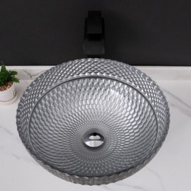 Modern Glass Countertop Basin In Hotel Bedroom Bathroom