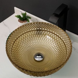 Round Glass Countertop Sink For Bathroom Toilets