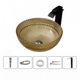 Round Glass Countertop Sink For Bathroom Toilets