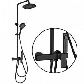 4-Function Wall-Mounted Shower Faucet For Bathroom Black/White/Gray