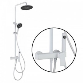 4-Function Wall-Mounted Shower Faucet For Bathroom Black/White/Gray