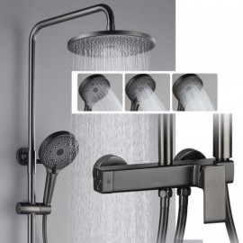 4-Function Wall-Mounted Shower Faucet For Bathroom Black/White/Gray