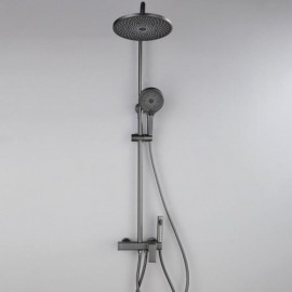 4-Function Wall-Mounted Shower Faucet For Bathroom Black/White/Gray