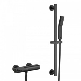 Gray/Black Bathtub Faucet Concealed Wall Mounted Copper Abs Handshower For Bathroom