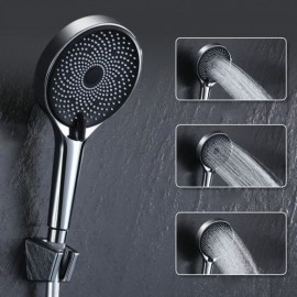 Thermostatic Shower Faucet Chrome/Black Copper Body Abs Hand Shower Nozzle For Bathroom