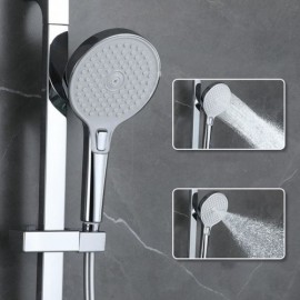 Copper Wall Mounted Bathtub Faucet Abs Hand Shower For Bathroom Led Display