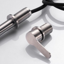 Brushed Stainless Steel Kitchen Faucet Cold Hot Water