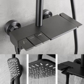 Shower Set Copper Body 3-Function Abs Hand Shower Nozzle For Bathroom