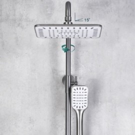 Shower Set Copper Body 3-Function Abs Hand Shower Nozzle For Bathroom