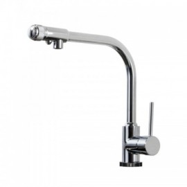 Chrome Finish Copper Kitchen Mixer With Rotating Water Outlet