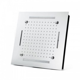 Chrome/Black Stainless Steel Square Knob Infrared Remote Control Led Light