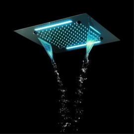 Chrome/Black Stainless Steel Square Knob Infrared Remote Control Led Light