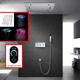 Four-Function Led Concealed Shower System For Bathroom Chrome/Black