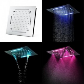 Four-Function Led Concealed Shower System For Bathroom Chrome/Black