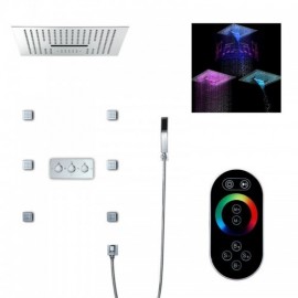 4 Function Led Shower System With Bluetooth Music For Bathroom