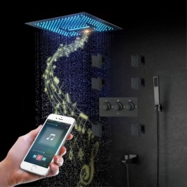 4 Function Led Shower System With Bluetooth Music For Bathroom