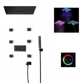 Recessed Led Shower Faucet In Copper Stainless Steel For Bathroom 4 Functions