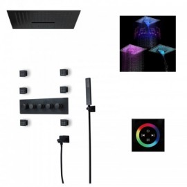 4-Function Recessed Thermostatic Led Shower Faucet For Bathroom Chrome/Black/Gold/Rose Gold