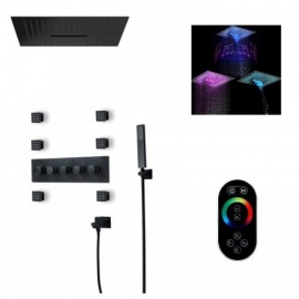 4-Function Thermostatic Recessed Led Shower System For Bathroom Chrome/Black/Gold/Rose Gold