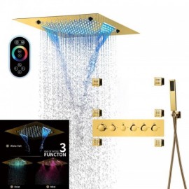 Thermostatic Shower System Infrared Remote Control Led Light Music Bluetooth