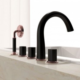Free-Standing Copper Bathtub Mixer With Hand Shower For Bathroom 3 Models