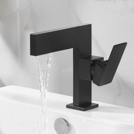 Copper Sink Faucet Black/Chrome Bathroom Mixer