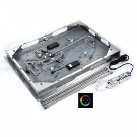 Large Recessed Multifunctional Chrome Led Shower Faucet With Stainless Steel Shower Head