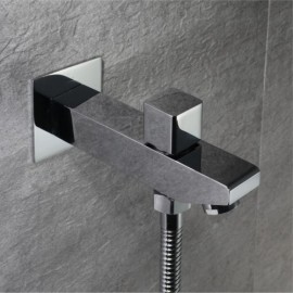 Large Recessed Multifunctional Chrome Led Shower Faucet With Stainless Steel Shower Head