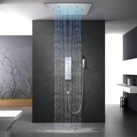 Chrome Multifunctional Recessed Thermostatic Shower Faucet