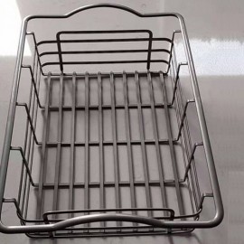 Gray Sink In 304 Stainless Steel Single Bowl With Drain Soap Dispenser Drain Basket