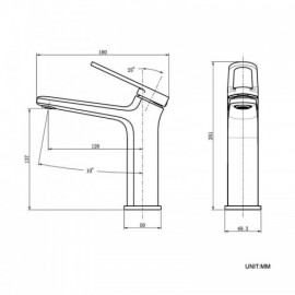 Single Handle Basin Mixer With 4 Models In Copper For Bathroom