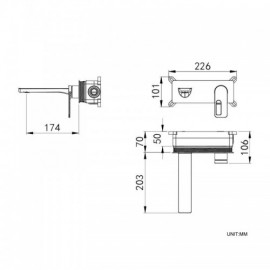 Wall Mounted Copper Basin Mixer Faucet Brushed Gold/Grey/Black/Chrome For Bathroom