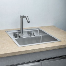 304 Stainless Steel Hidden Sink With Hot And Cold Folding Faucet