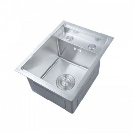 304 Stainless Steel Concealed Single Sink With Faucet Drain Plate Cover For Kitchen