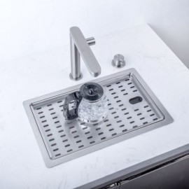 304 Stainless Steel Single Sink With Drain Plate Cover Drain Basket