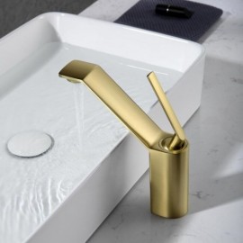 Copper Basin Faucet Brushed Gold/Black/Chrome Single Handle