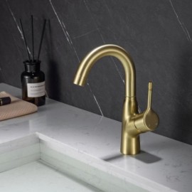 Brass Basin Mixer For Bathroom Brushed Gold/Black/Chrome