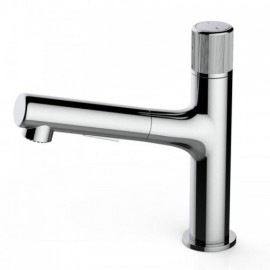 Copper Basin Mixer With Rotary Switch Brushed Gold/Chrome/Black