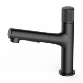 Copper Basin Mixer With Rotary Switch Brushed Gold/Chrome/Black