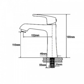 Copper Cold Hot Water Basin Faucet Single Handle 5 Models