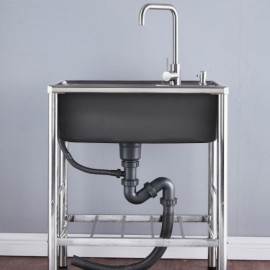 Mobile Sink With Support In 304 Stainless Steel Without/With Faucet