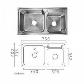 304 Stainless Steel Movable Sink With Rack Drain Soap Dispenser Drain Basket