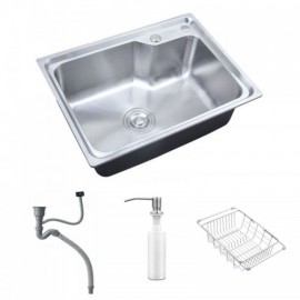 Single Bowl Mobile Sink In 304 Silver Stainless Steel With Black Support Optional Faucet