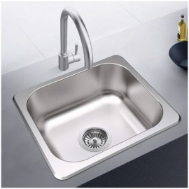 Small Single Bowl Sink In Silver 304 Stainless Steel For Kitchen Without/With Faucet
