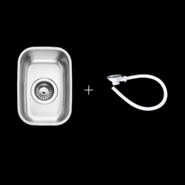 304 Stainless Steel Silver Single Sink With Drain For Kitchen