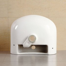 White Wall-Mounted Ceramic Sink For Bathroom Toilet