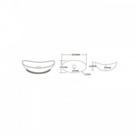 Single Basin In Tempered Glass For Bathroom Toilets